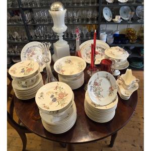 "bleuet" Luneville Earthenware Set _ 99 Pieces