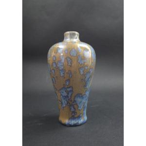 Pierrefonds — Stoneware Vase With Crystallizations, Circa 1930