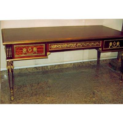 Large Flat Desk In Louis XVI Style, XIXth. Ref: 212