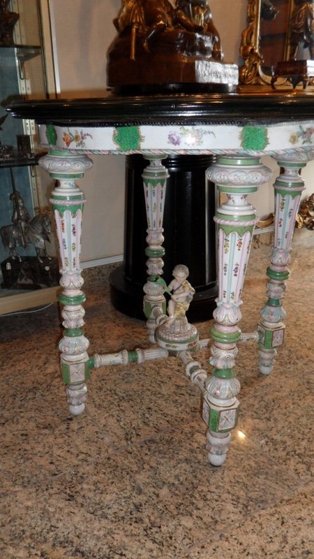Meissen And Kpm Porcelain Pedestal Table. Ref: 243-photo-3