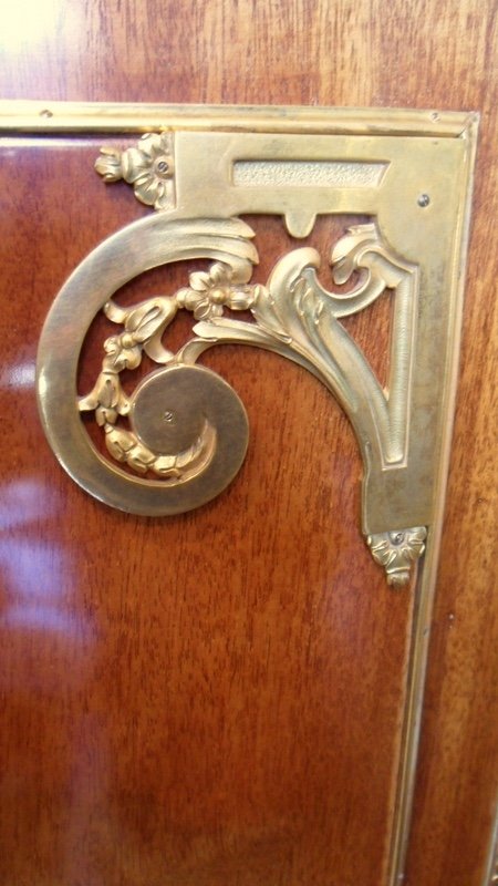 Support Unit From Sauvrezy In Mahogany And Dore Bronze. 19th Century. Ref: 316-photo-7