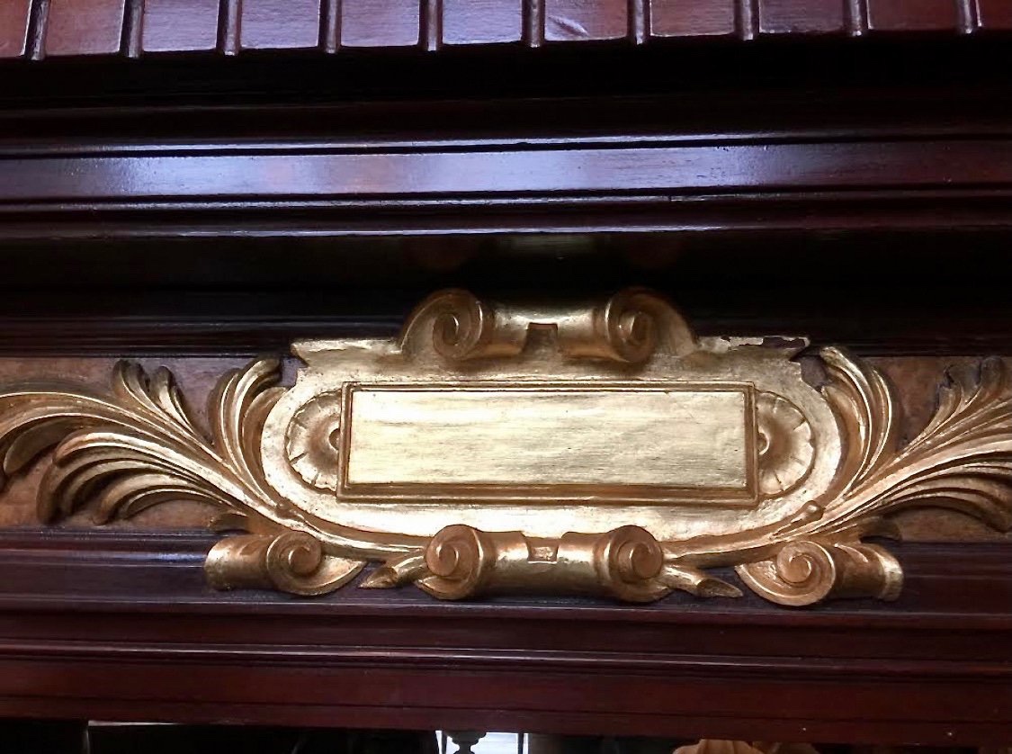 Cheminée En Acajou, Bronze Et Onyx. Réf: Ca 340-photo-2