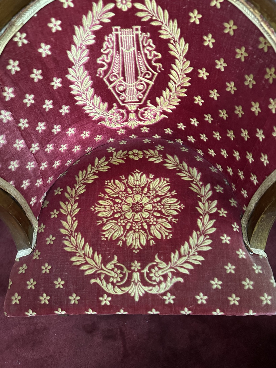 Small Empire Period Gondola Armchair. Ref 51-photo-2