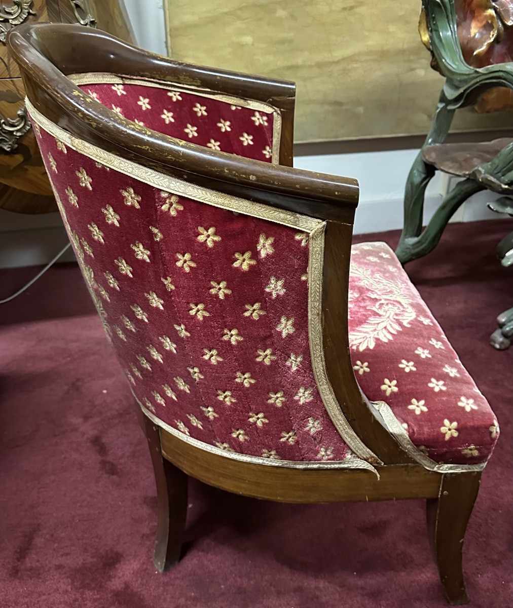 Small Empire Period Gondola Armchair. Ref 51-photo-3