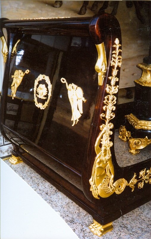Pair Of Mahogany And Gold Bronze Beds. Empire Period. Ref: 152-photo-2