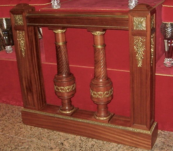 Pair Of Solid Mahogany And Bronze Ballustrades. Ref: 249-photo-2