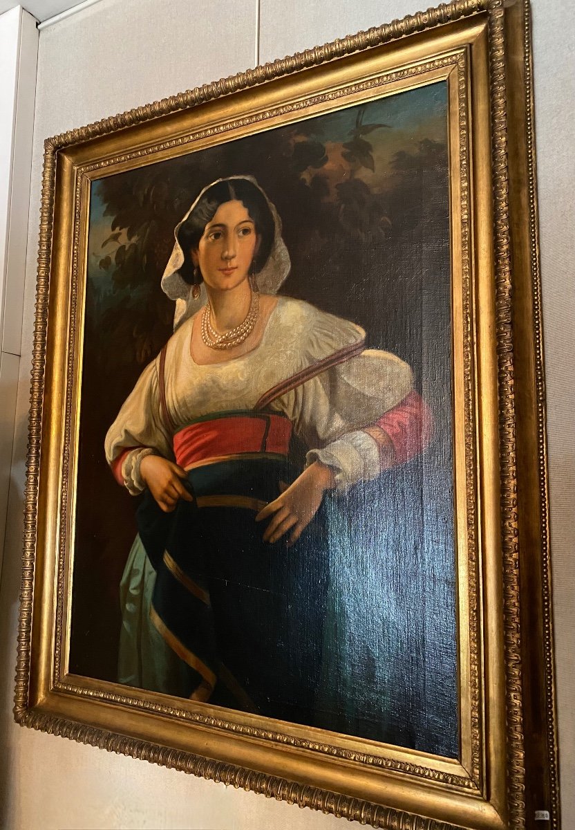 Painting Of An Italian Woman, Ha Monogram Ref: 312