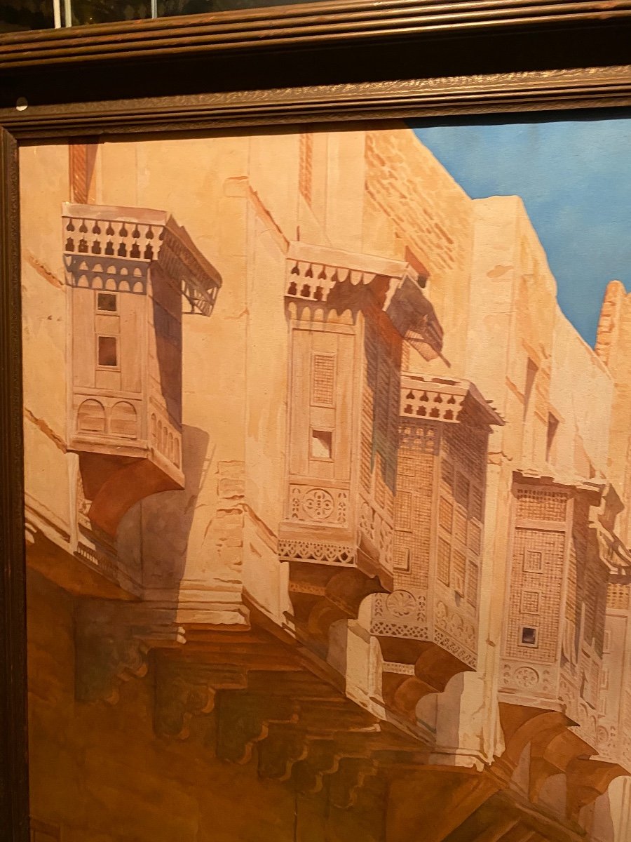 Large Watercolor "the Carpet Dealer" Circa 1930. Ref: 71-photo-2