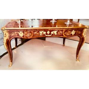 Marquetry Desk, Louis XV, 1880 Period. Ref; Charles 06