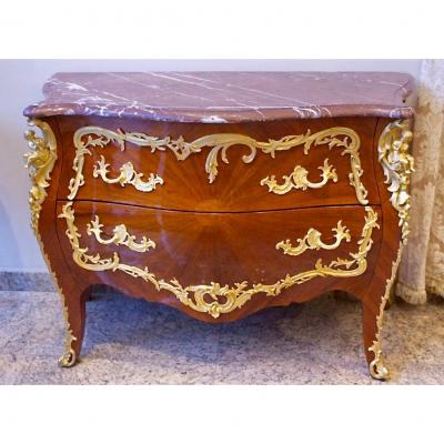 COMMODE À DEUX RANGS DE TIROIRS SANS TRAVERSE.  Ref: 79