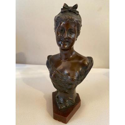 Little Bronze, Bust Woman. Signed By CorbiÉ. Ref: 29