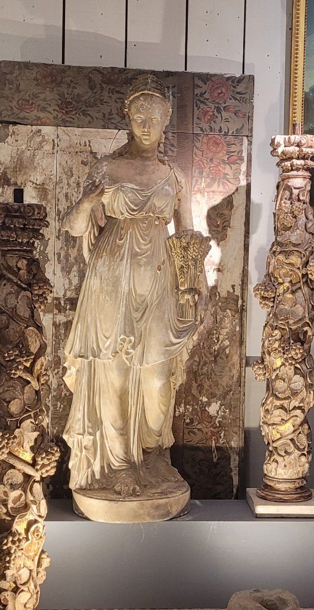 Grane 19th Century Plaster Statue. Ceres