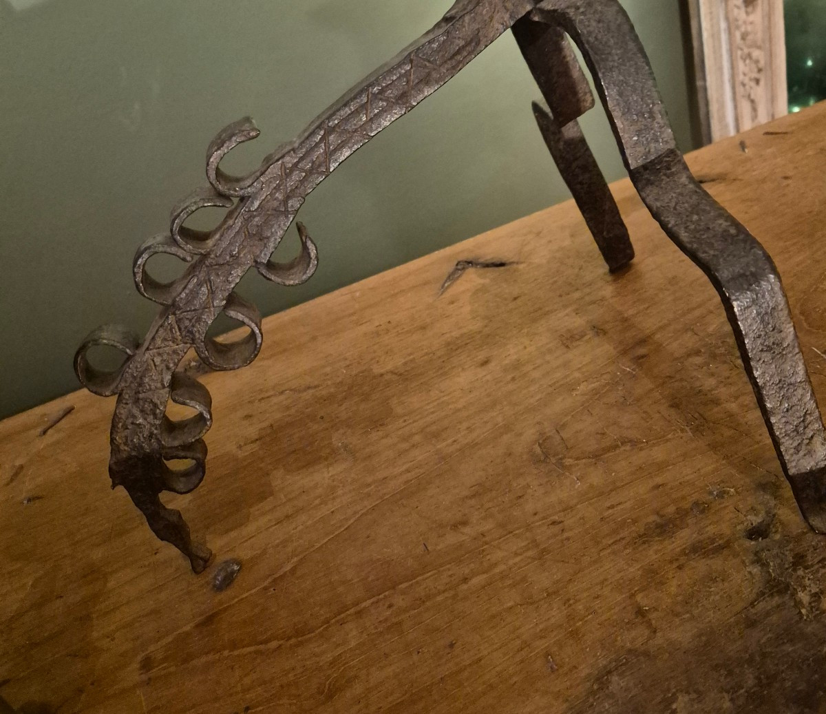 Porte broches fer forgé-photo-3