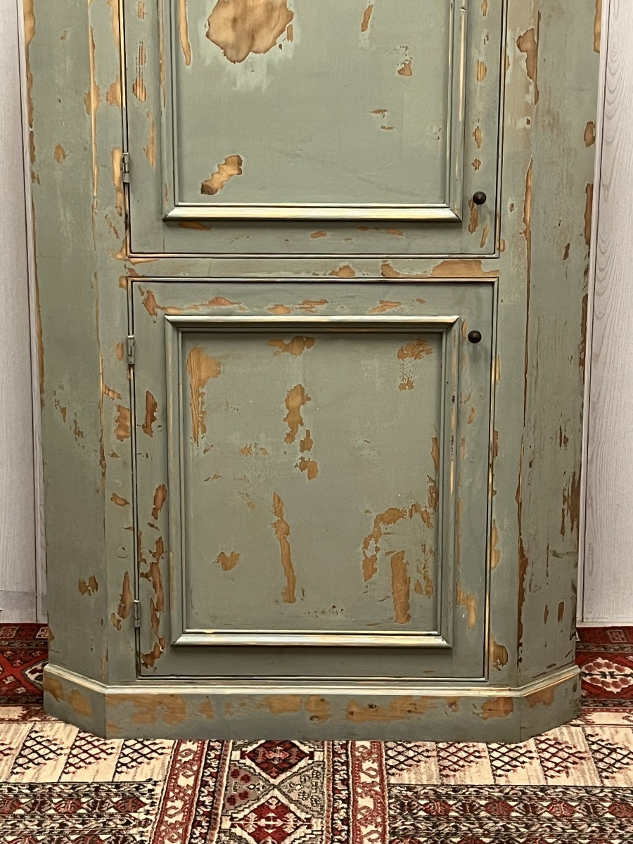 Patinated Corner Cabinet -photo-3