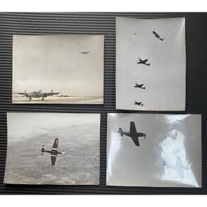 Lot de 4 Photographies Officiel USA Air Forces 1944