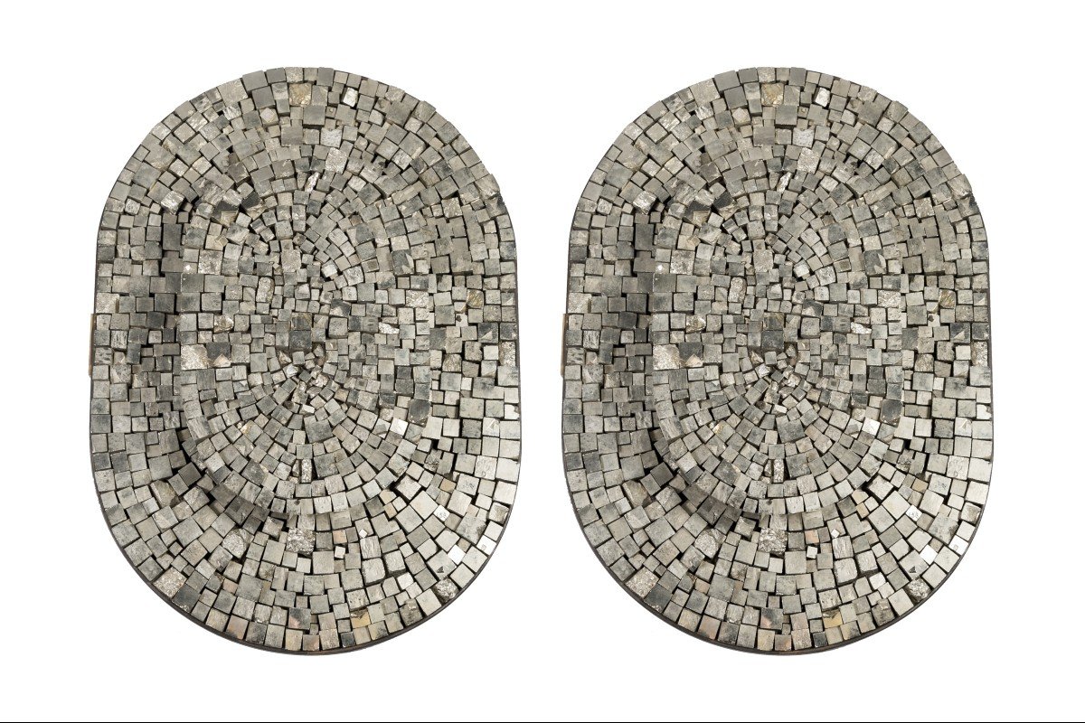 Pair Of Pyrite Sconces By Georges Mathias