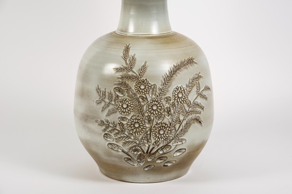 Grande Lampe En Céramique De Vallauris Par Marius Bessone -photo-2