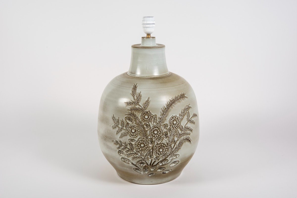 Grande Lampe En Céramique De Vallauris Par Marius Bessone -photo-4