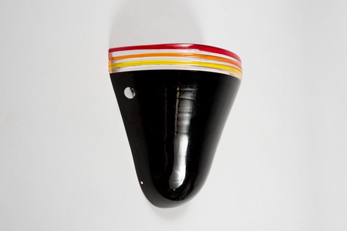 Pair Of Handmade Murano Glass Sconces Circa 1980-photo-3