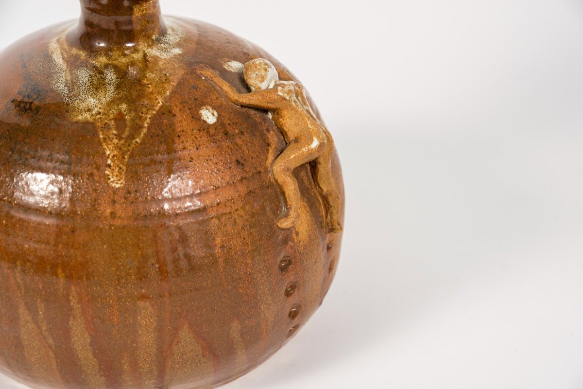 Vallauris Ceramic Lamp Circa 1970-photo-1