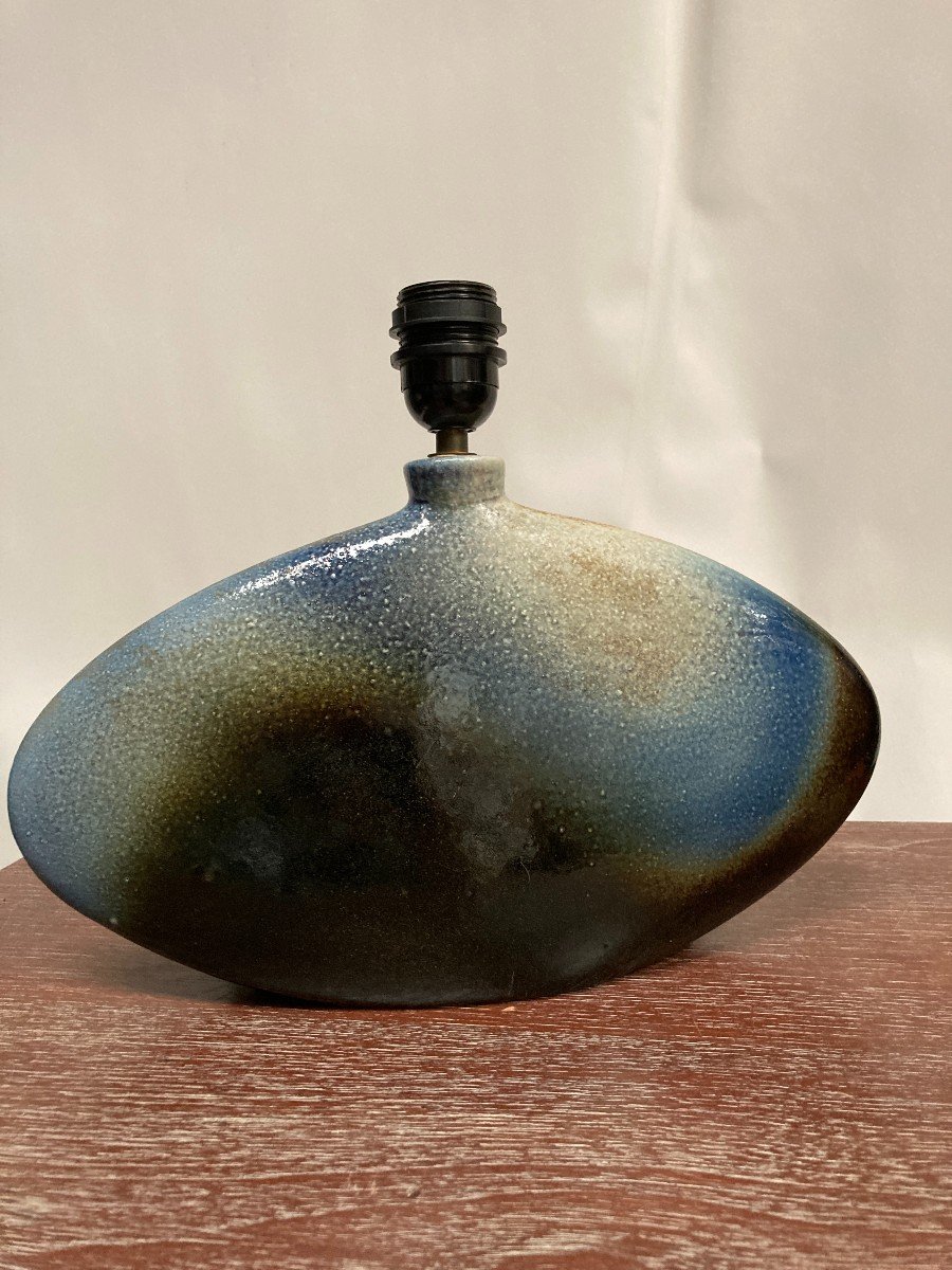 Handmade Ceramic Lamp Signed D. Prioton-photo-1