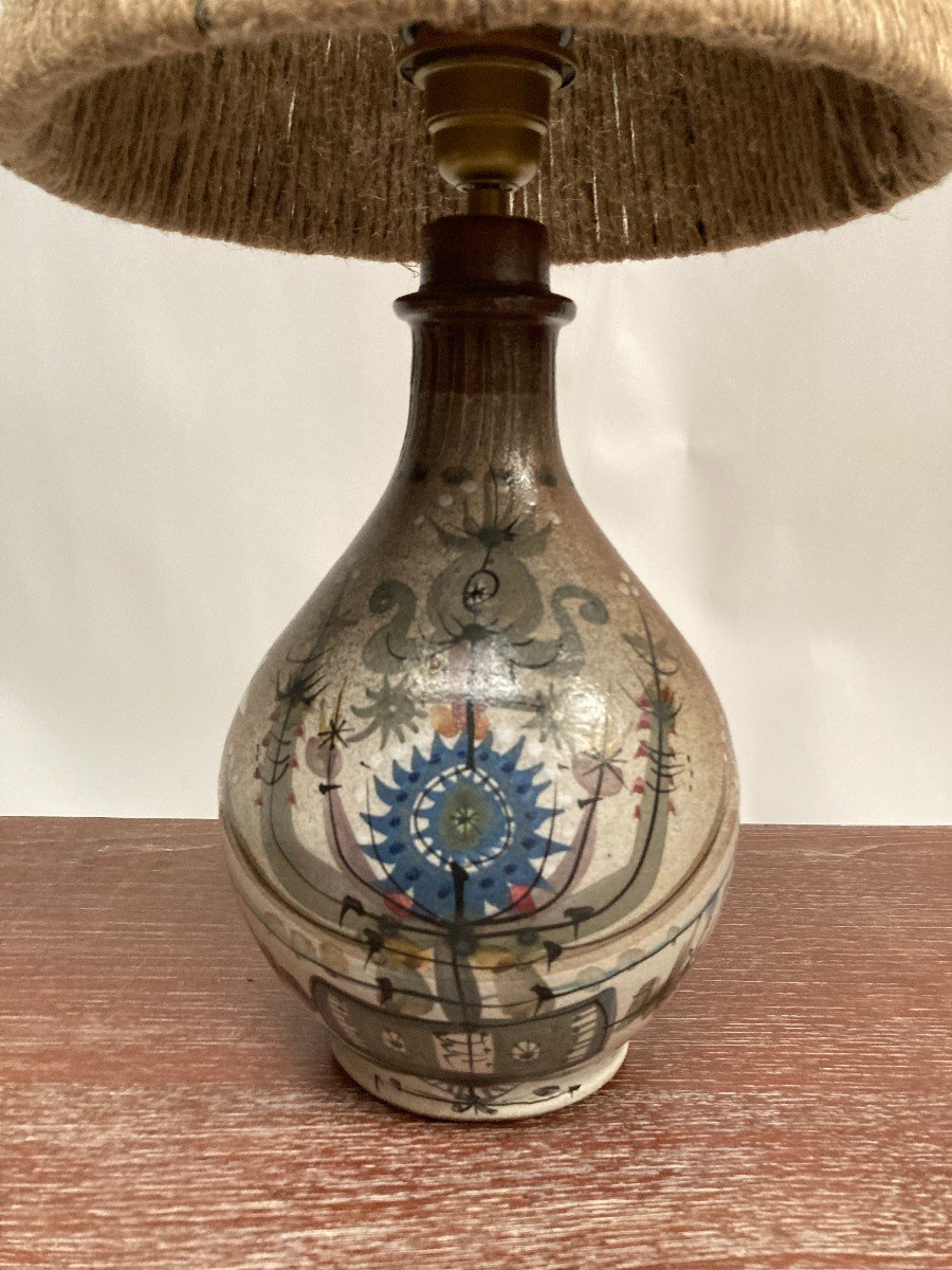 1960's Handmade Ceramic Lamp -photo-2