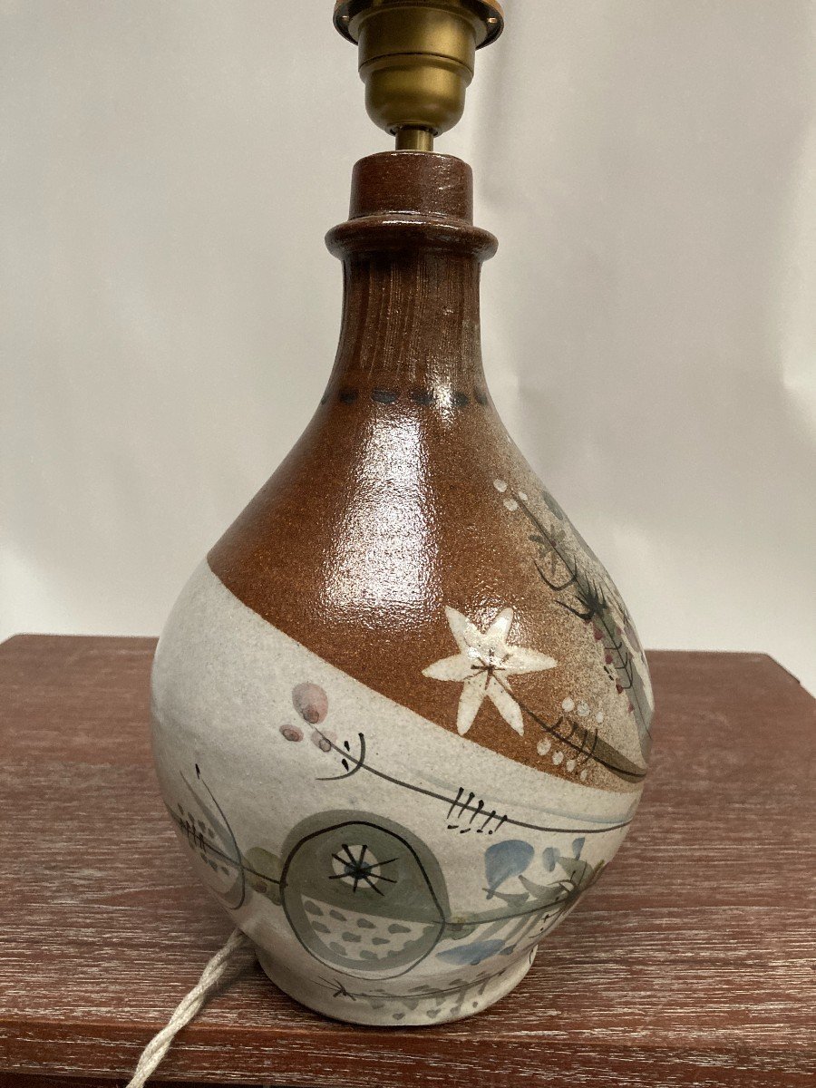 1960's Handmade Ceramic Lamp -photo-2