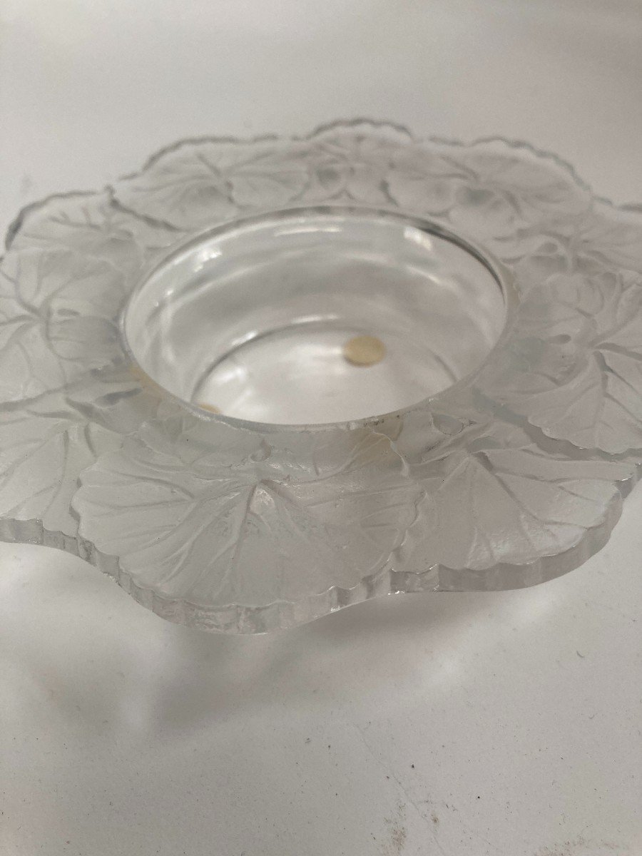 Coupe En Cristal Signée Lalique France-photo-3