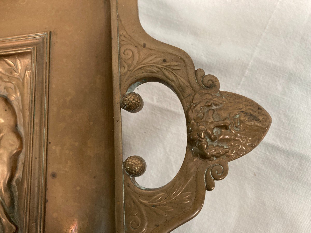 Grande Coupe Néo-classique En Bronze Signée F Villain Pour Barbedienne-photo-1