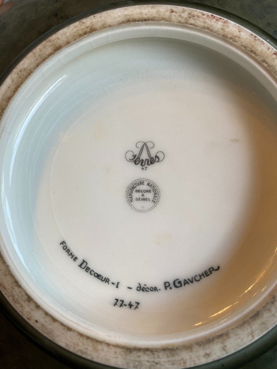 Large Sevres Porcelain Cup By Emile Decoeur  And Paul Gaucher Decor-photo-1