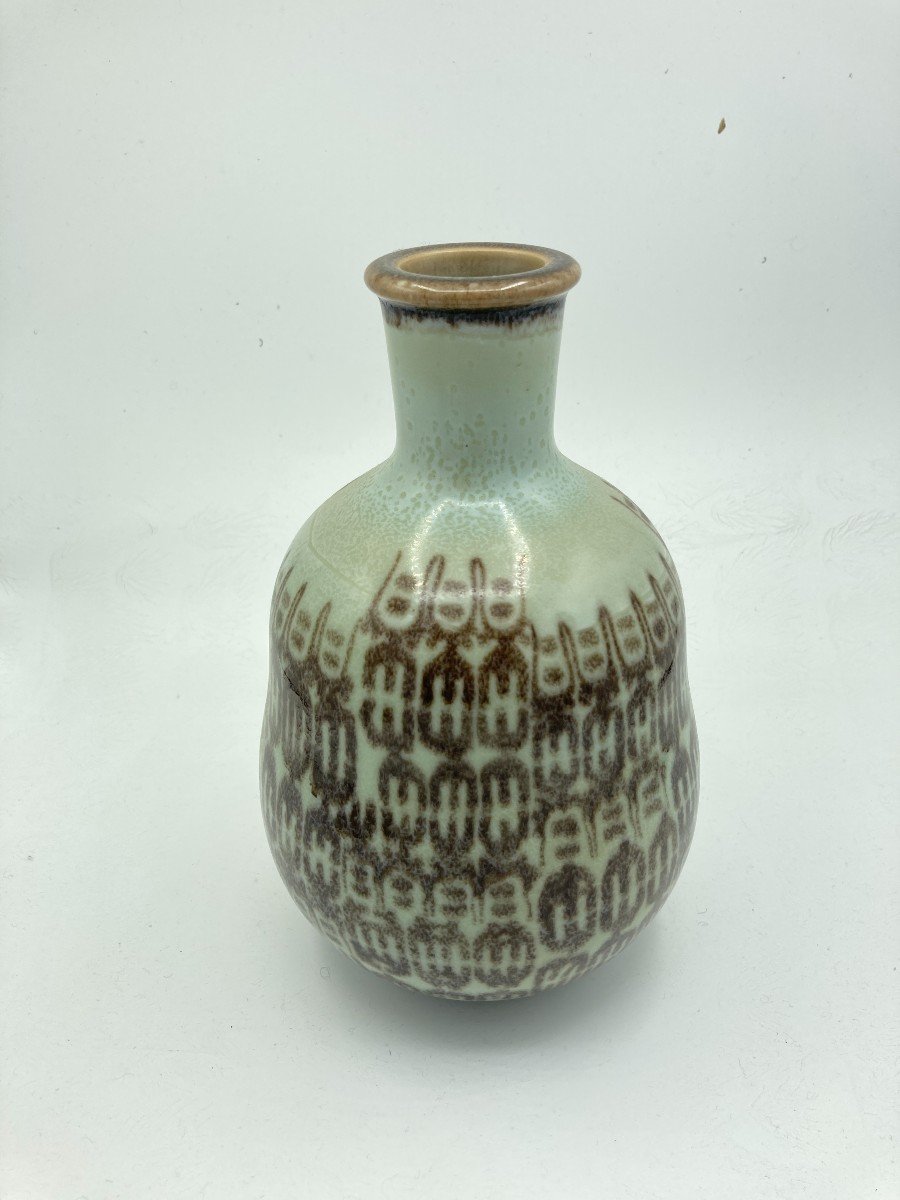 Sevres Porcelain Vase Dated 1953 Plantard Decor