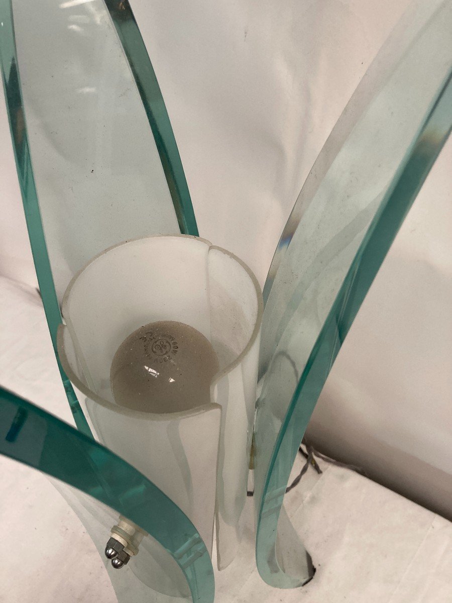 Large Glass Lamp Attributed To Fontana Arté-photo-3
