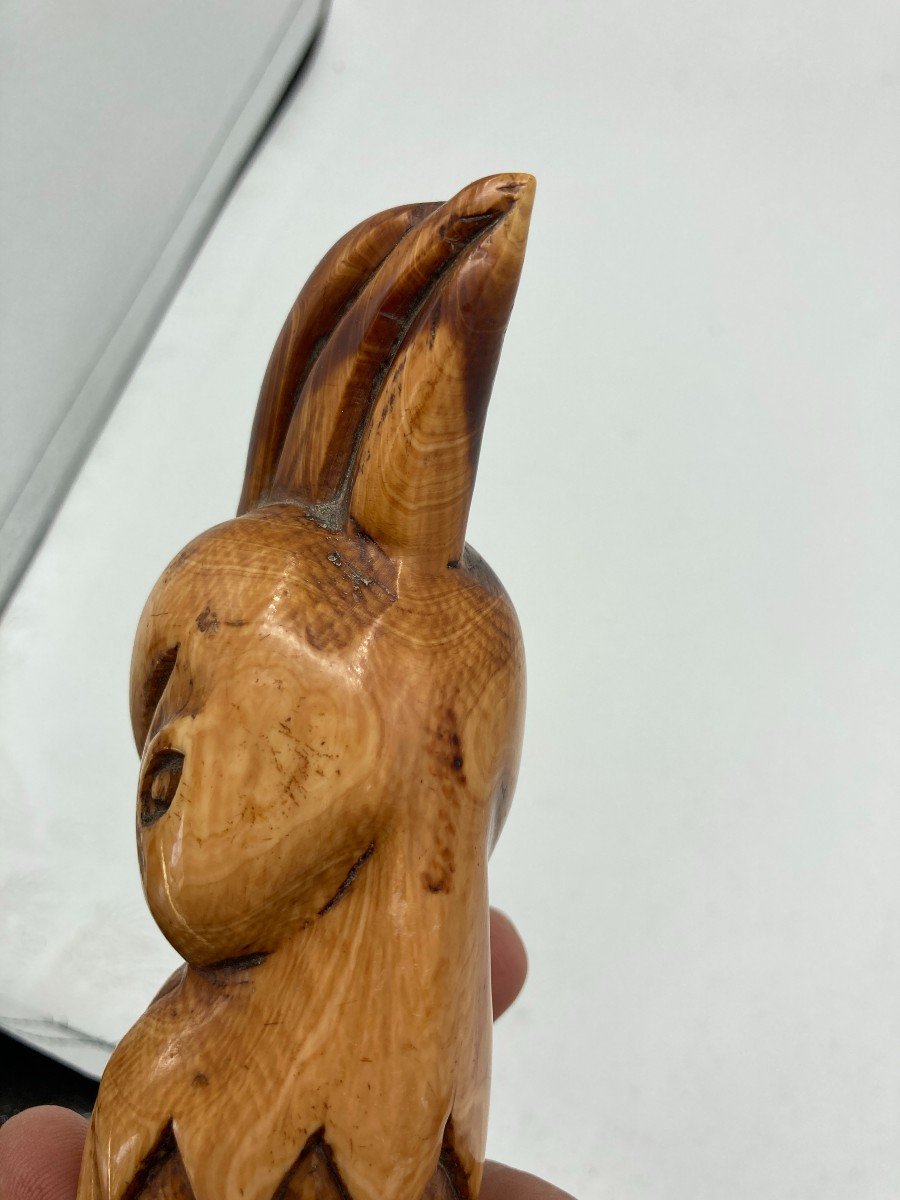 Beau Perroquet En Ivoire d'époque art déco-photo-4