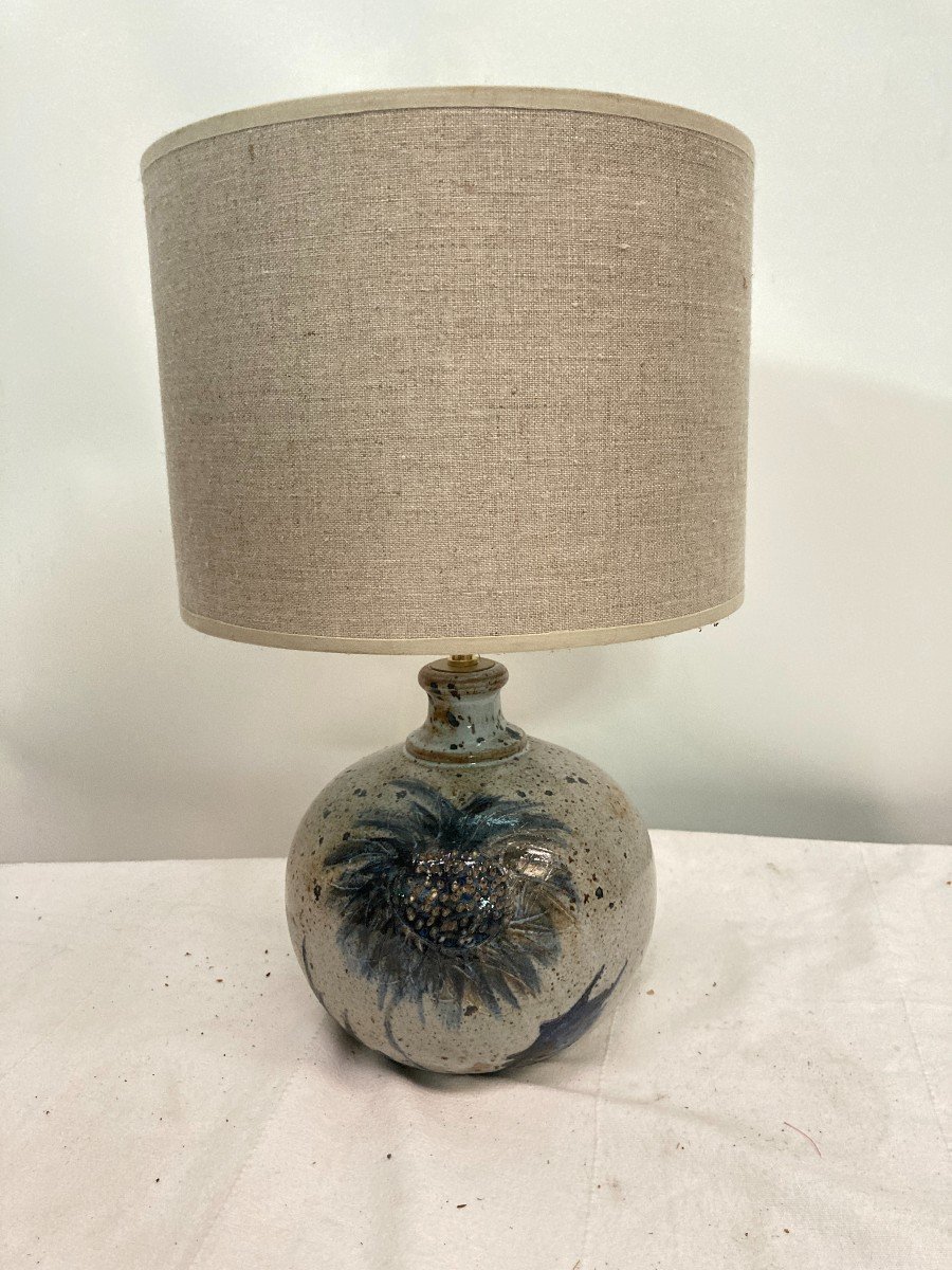 Ceramic Lamp From Vallauris Signed