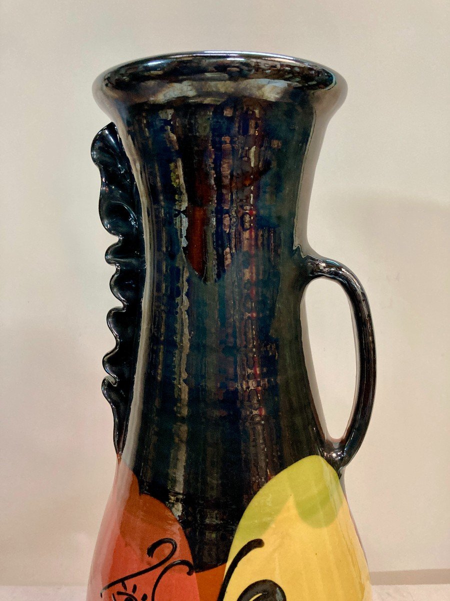 Large Ceramic Vase Around 1950-photo-2