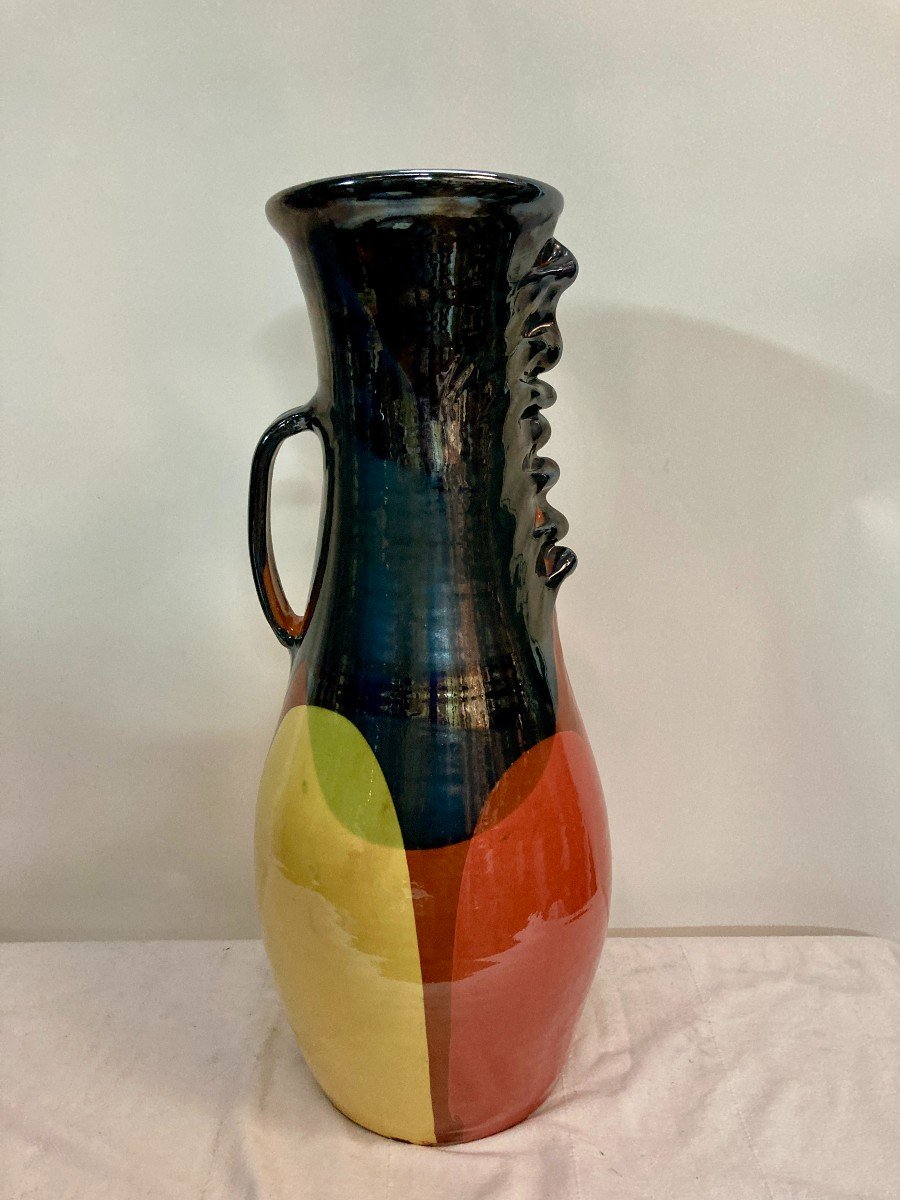 Large Ceramic Vase Around 1950-photo-6