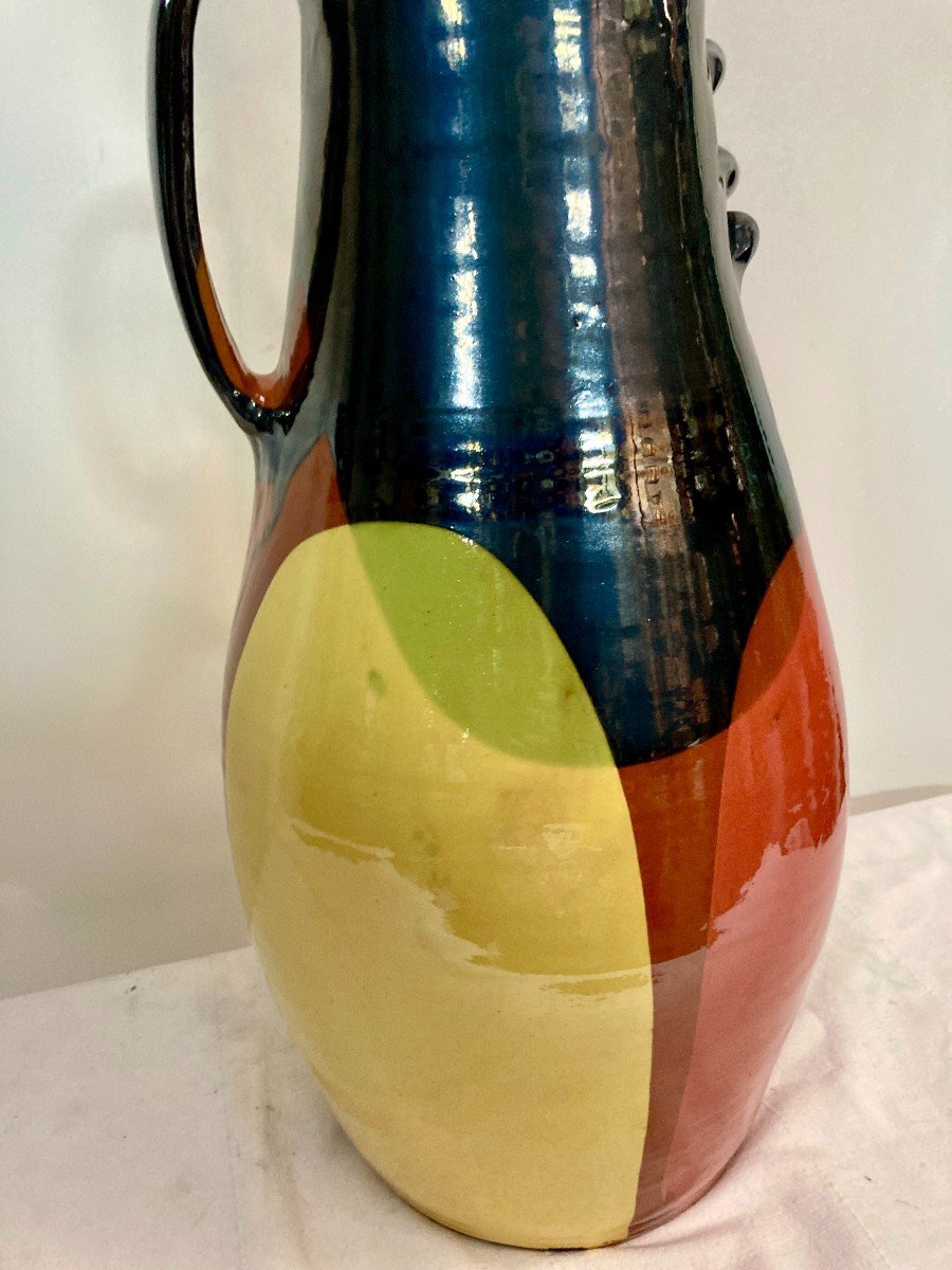 Large Ceramic Vase Around 1950-photo-8