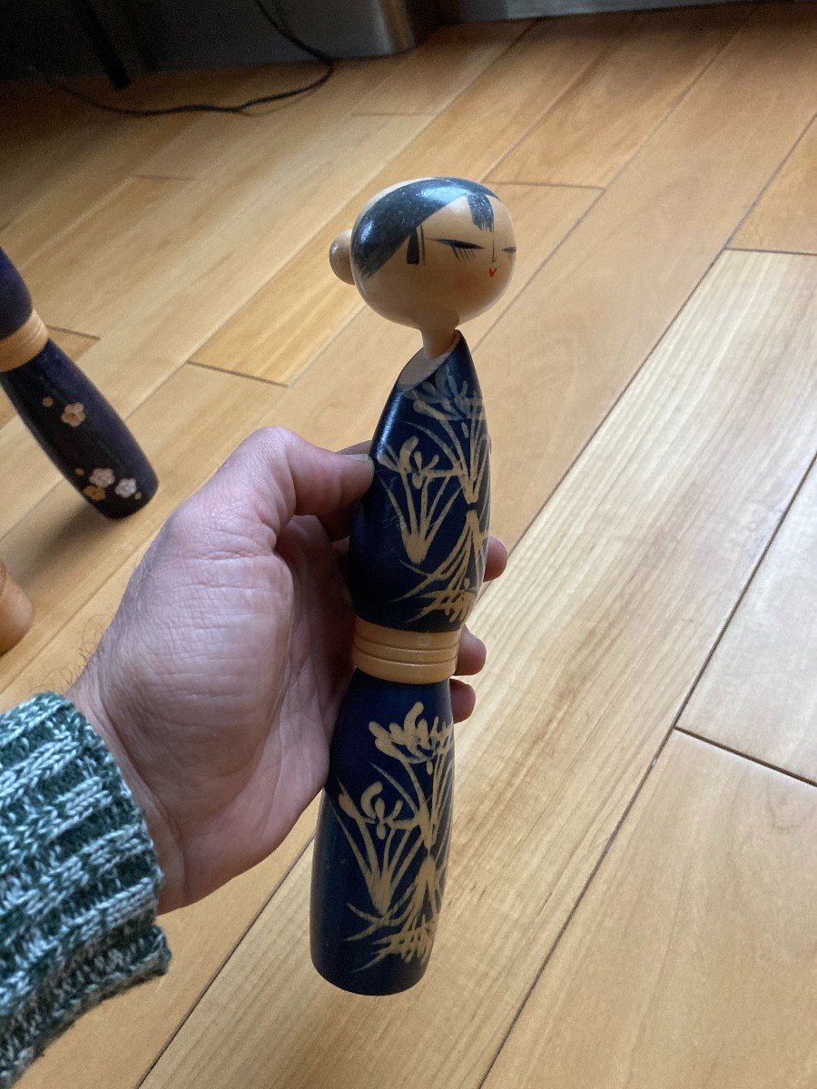 Ensemble De 3 Poupées Japonaise "kokeshi"-photo-4