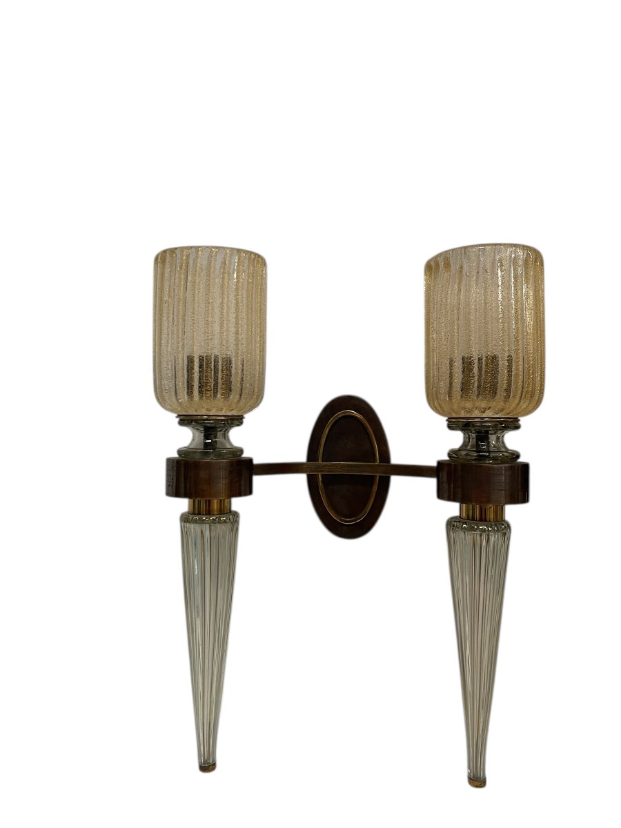 Pair Of Wall Lights By Veronese For André Arbus-photo-6