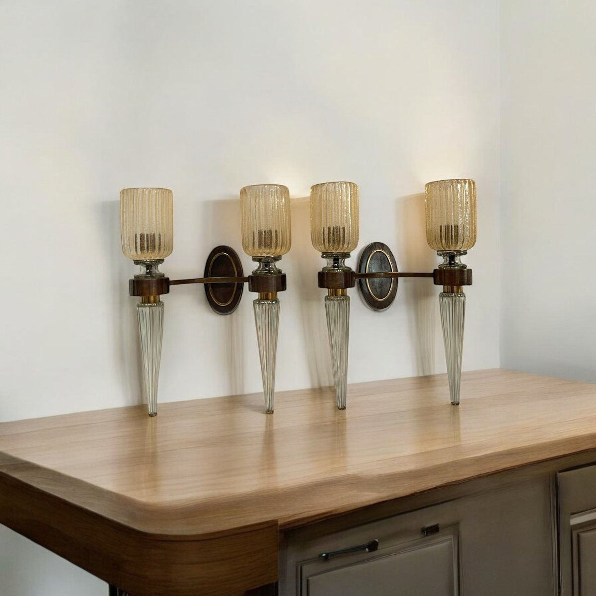 Pair Of Wall Lights By Veronese For André Arbus-photo-8