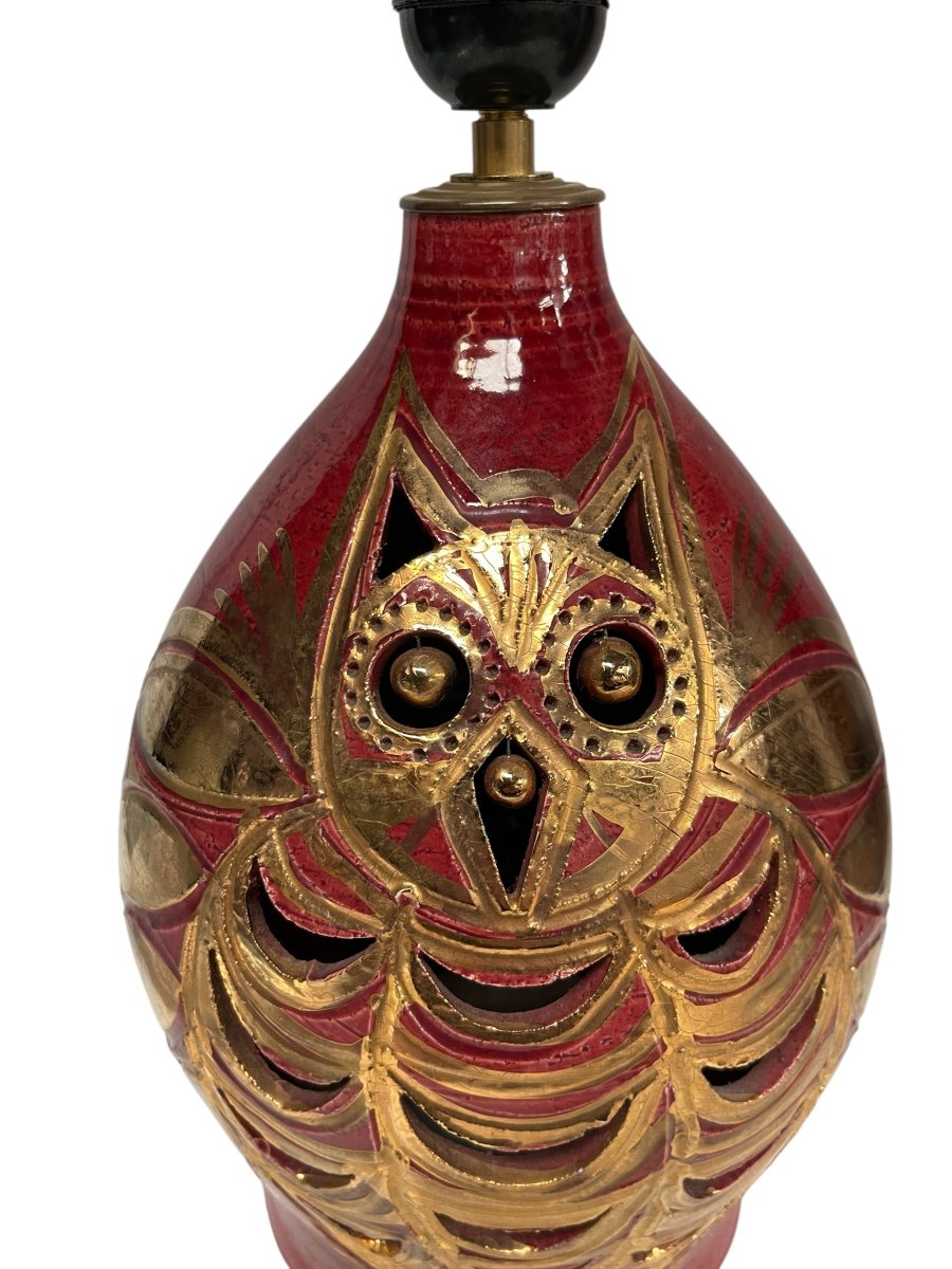 Belle lampe hibou par Georges Pelletier-photo-3