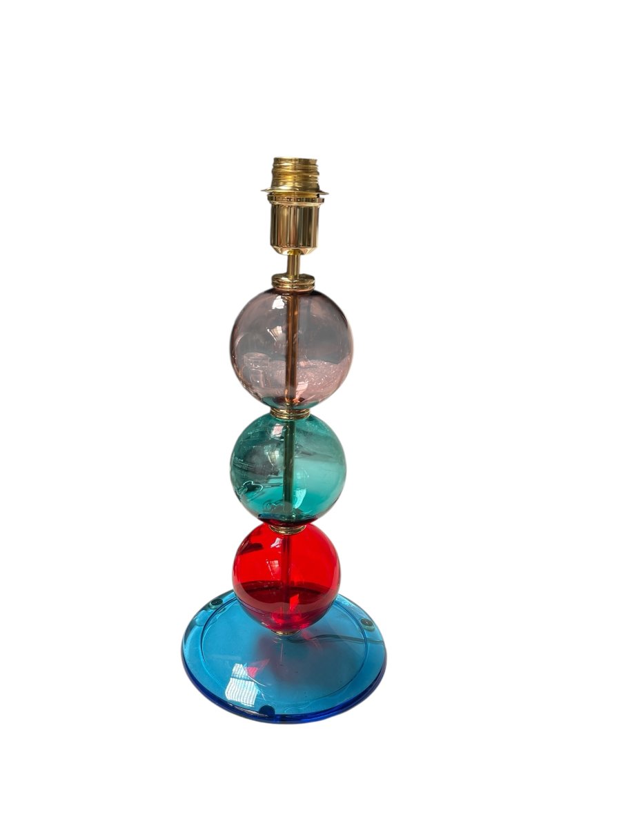 Paire de lampes en verre de Murano dans le goût de Gio Ponti-photo-3