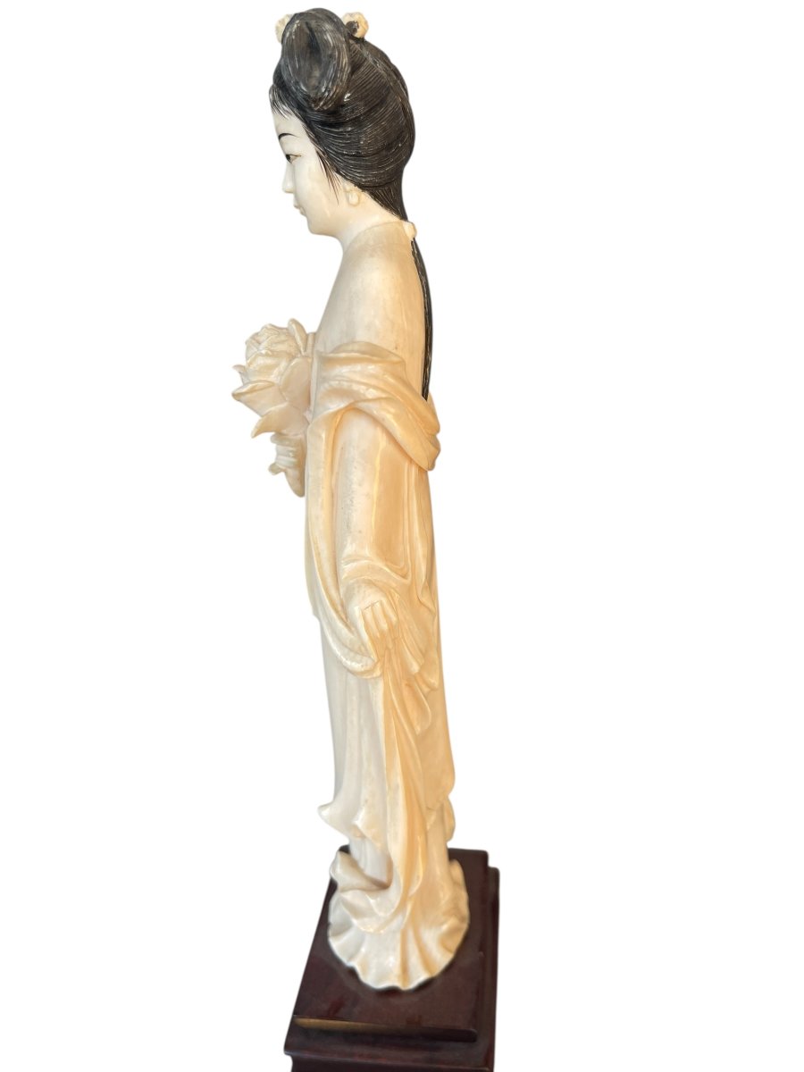Sculpture de jeune femme Chinoise vers 1900-photo-3