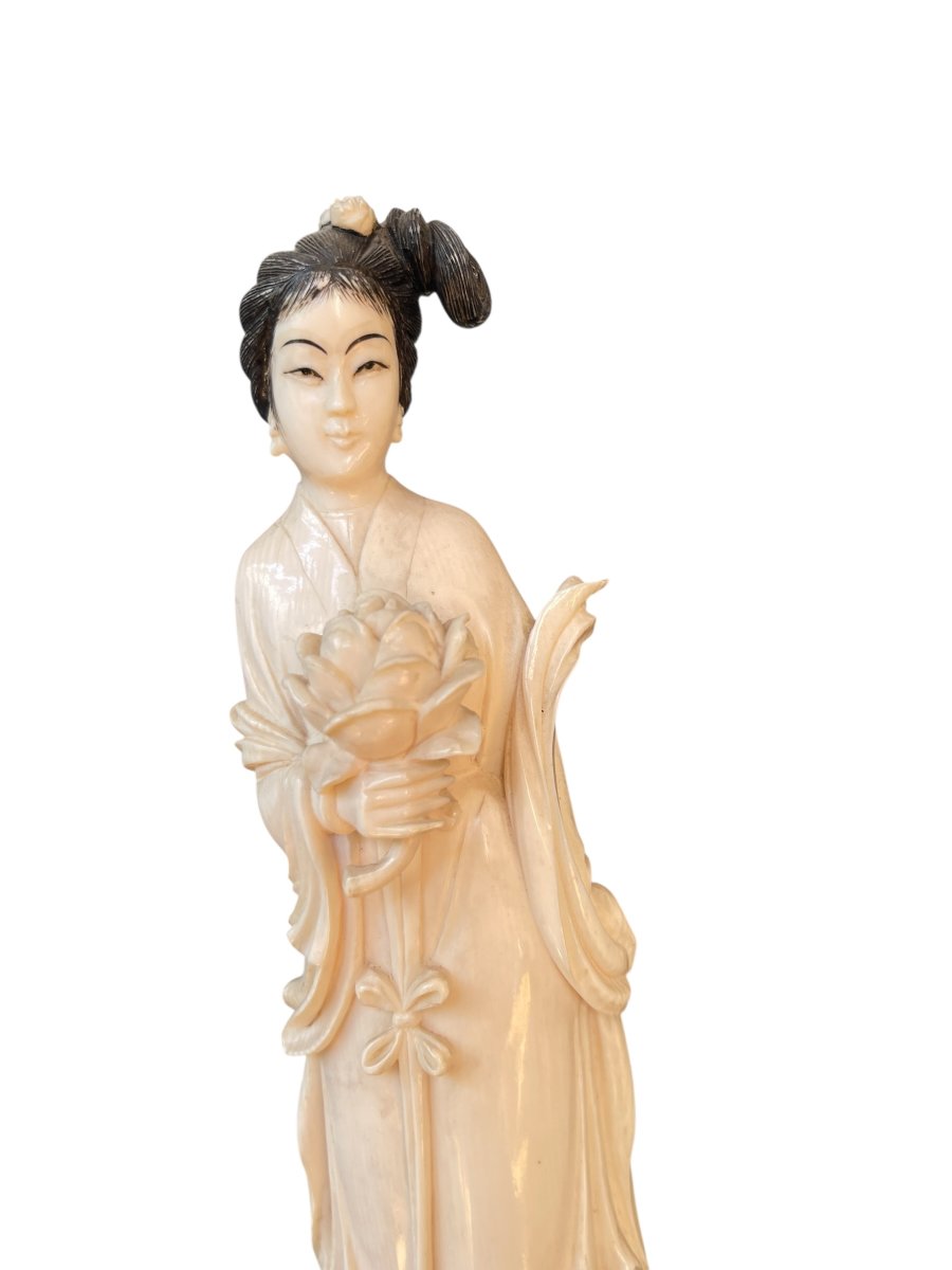 Sculpture de jeune femme Chinoise vers 1900-photo-2