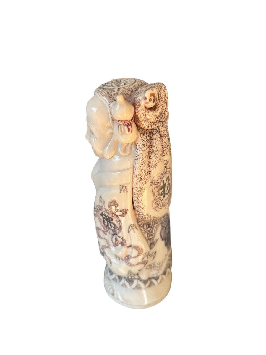 Ivory Sculpture Representing Buddha Japan Meiji Period-photo-4