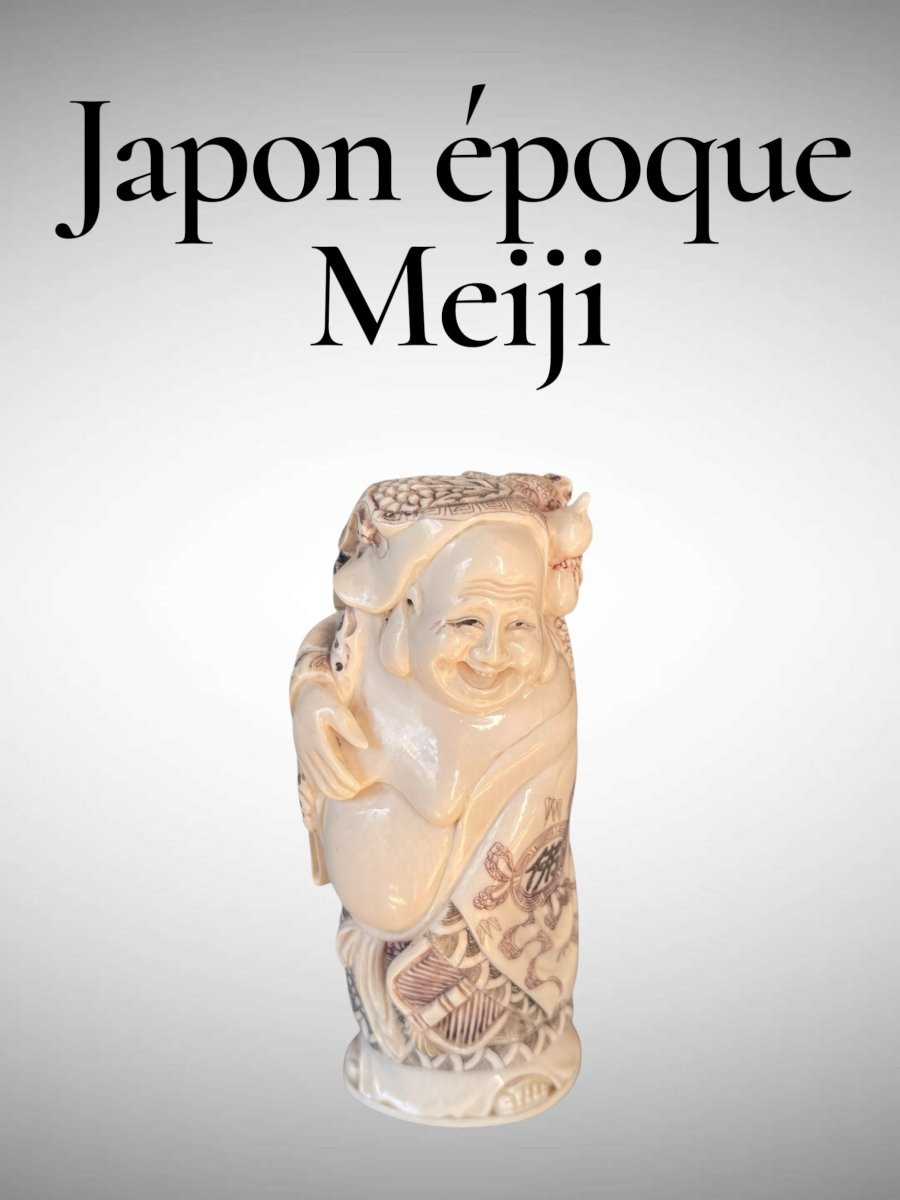 Ivory Sculpture Representing Buddha Japan Meiji Period-photo-4