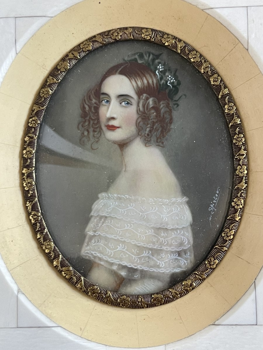 Miniature Painted On Ivory-photo-2
