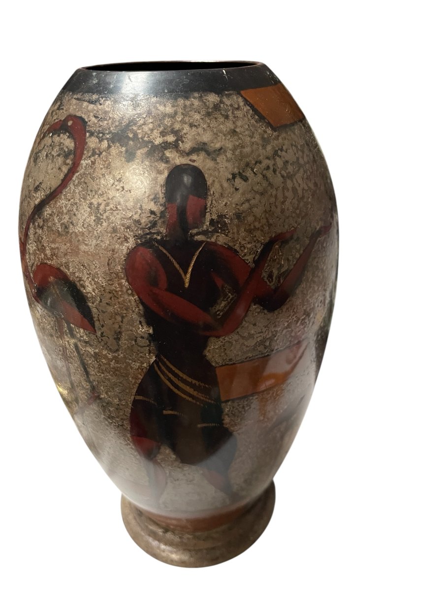 1930s Period Brassware Vase By Wmf-photo-2