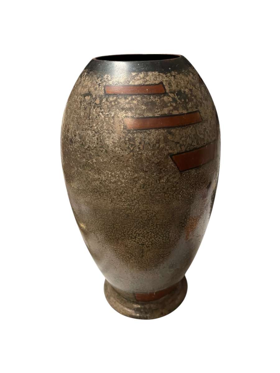 1930s Period Brassware Vase By Wmf-photo-5