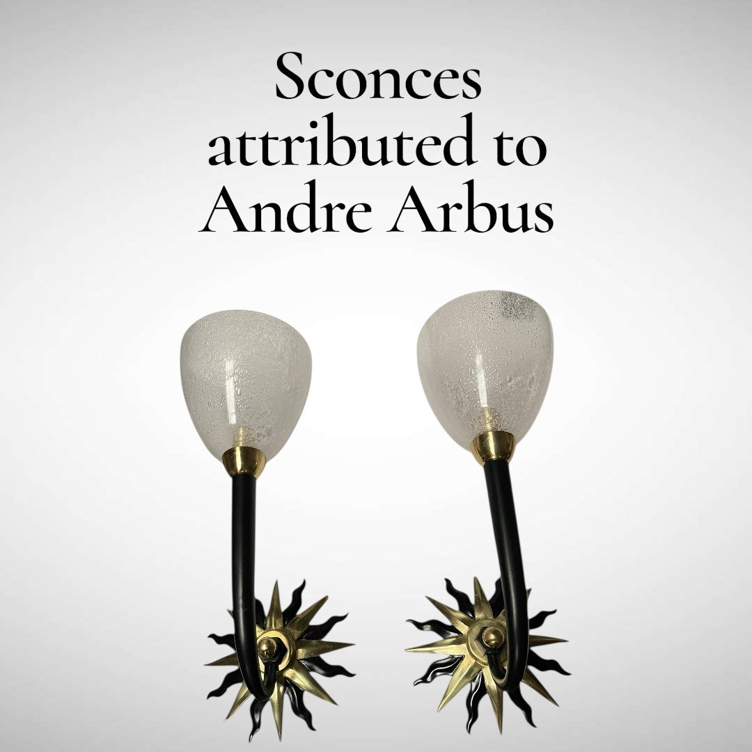 Pair Of Wall Sconces Attributed To Andrea Arbus And Veronese-photo-2